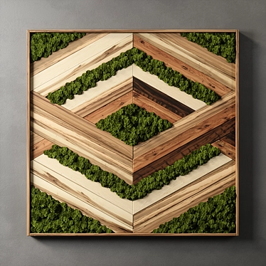 Rustic Panel Wood Art 10 3D model image 1 