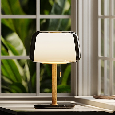 Sleek Grey Marble EVEDAL Lamp 3D model image 1 
