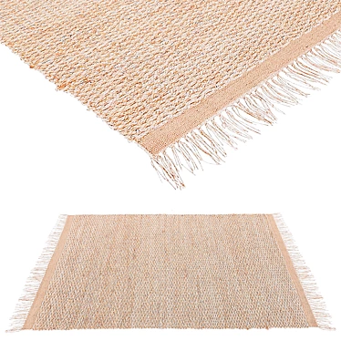 Renewable Jute Fiber Rug: 195cm x 133cm (2.59 sqm) 3D model image 1 