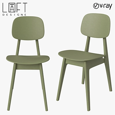 Modern Plastic Chair by LoftDesigne 3D model image 1 