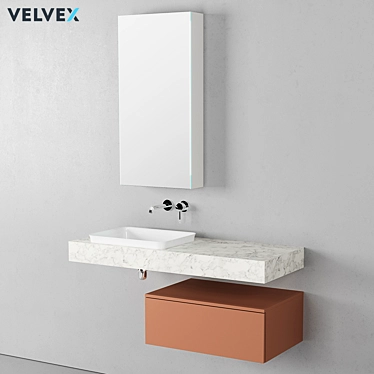 Velvex Unique Unit 120 - Complete Bathroom Set 3D model image 1 
