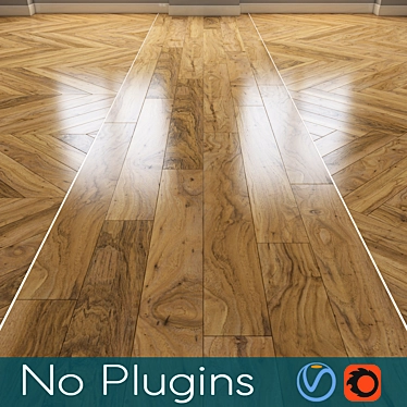 Vintage Oak Wooden Flooring 3D model image 1 