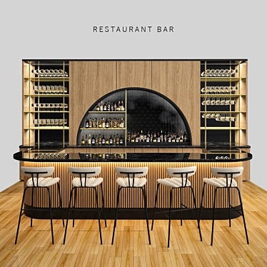 Title: Premium Restaurant Bar Set 3D model image 1 