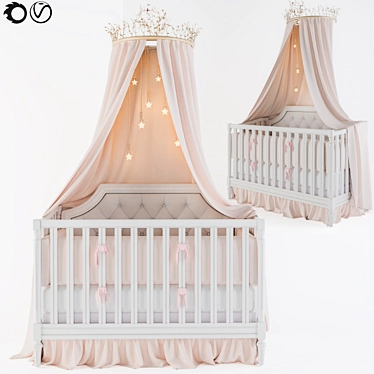Blythe 3-in-1 Convertible Crib: The Perfect Pottery Barn Kids Bed 3D model image 1 