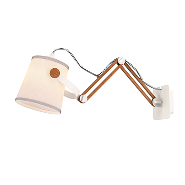 NORDICA 2 Sconce: Stylish Wooden Design 3D model image 1 
