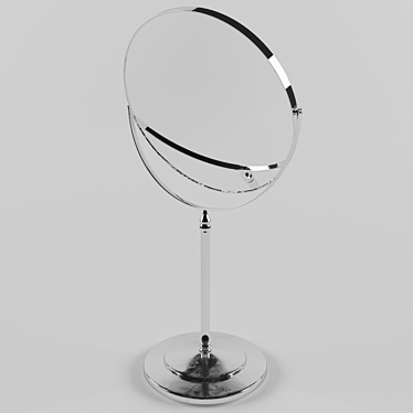 Title: Dual-Sided Metal Cosmetic Mirror 3D model image 1 