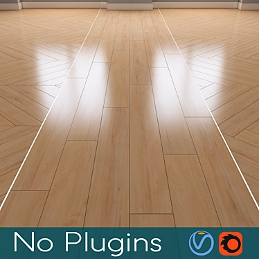 Vintage Wood Floor Texture 3D model image 1 