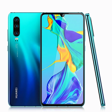 Huawei P30: Stunning Aurora Design 3D model image 1 