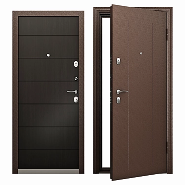 Torex Delta-100 Entrance Door - RGSO Pattern, D22 - 100x210cm 3D model image 1 