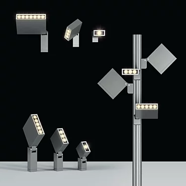 Keen Outdoor Lighting: IP65, Rotating Design 3D model image 1 