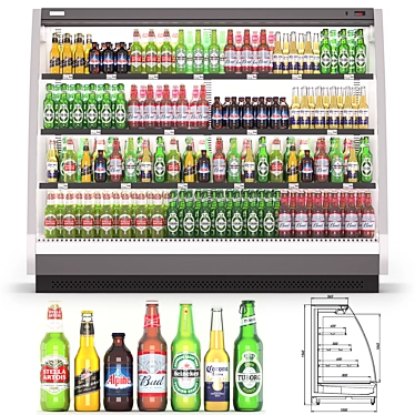 Brandford Ikar Beer Bottle Fridge 3D model image 1 