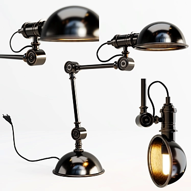 Sleek Study Lamp 3D model image 1 