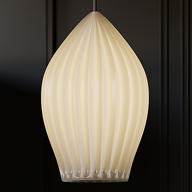 Elegant Fin Pendant Light 3D model image 1 