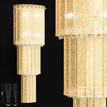 Masiero Glass Atelier Pendant Light 3D model image 1 