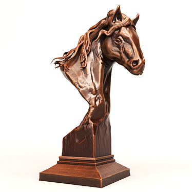 Elegant Equine Art: Horse Sculpture 3D model image 1 