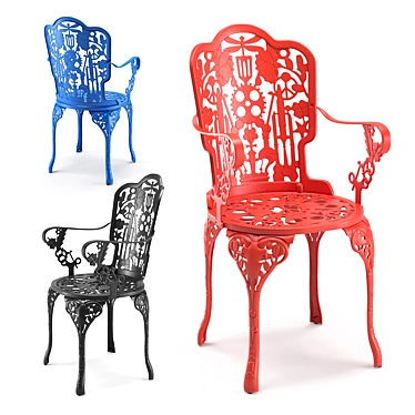 Seletti Industrial Aluminum Armchairs 3D model image 1 