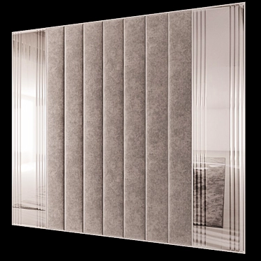Modern Wall Panel Headboard 3D model image 1 