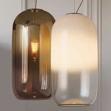 Sleek Gople Pendant Light 3D model image 1 