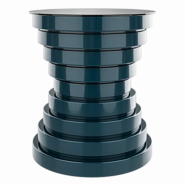 Sleek Laquer Side Table 3D model image 1 