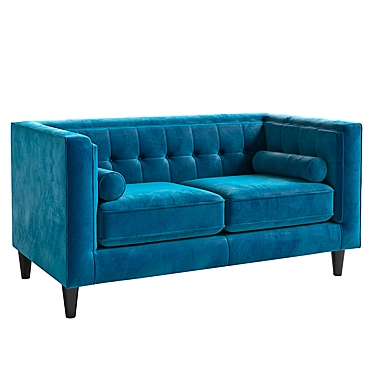 Elegant Velvet Loveseat: Simon Bolivar 3D model image 1 