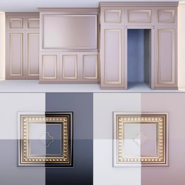 Imperiale Riva Wall Panels - Elegant & Versatile Décor 3D model image 1 
