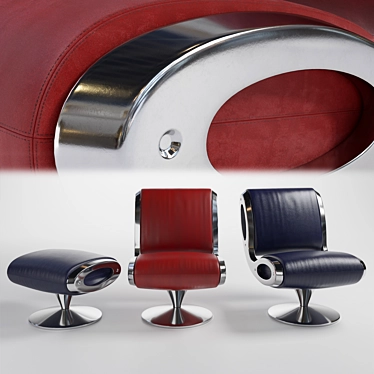 Sleek Gluon Chair by Marc 3D model image 1 