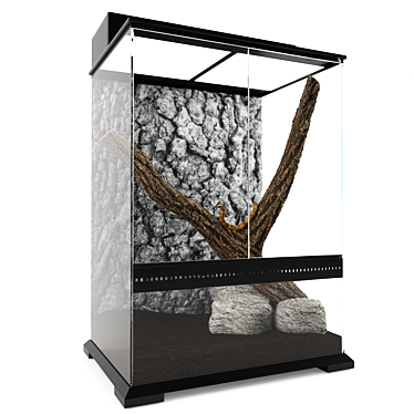 Sleek Silicate Glass Terrarium 3D model image 1 