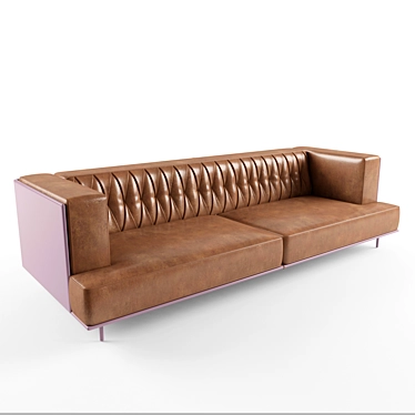 Sleek McQueen Sofa: Gamma Arredamenti 3D model image 1 