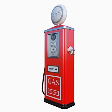 Classic Style Fuel Dispenser 3D model image 1 
