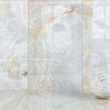 White Onix Wall Tiles: HD Multi-Texture Collection 3D model image 1 