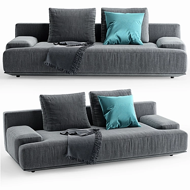 Alberta Design Bruce Sofa: Elegant and Sleek 3D model image 1 