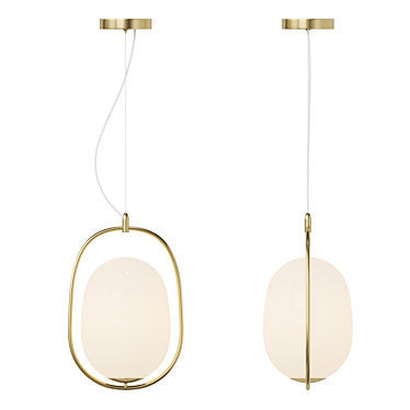 Scandinavian Style Glass Pendant 3D model image 1 