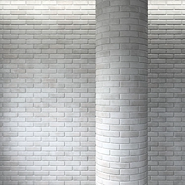 Modern Brick Masonry: 2 Designs 3D model image 1 