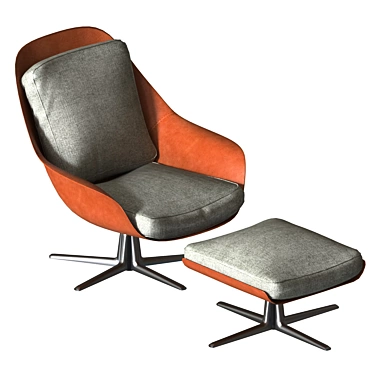 Modern Flexform Sveva Chair: Ultimate Comfort & Style 3D model image 1 