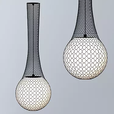 Sleek Pendant Lighting Elegance 3D model image 1 