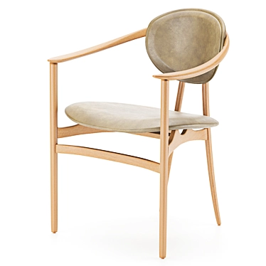 Luxury Bianca Armchair: Light-Colored Elegance 3D model image 1 