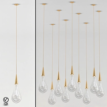 Elegant Pour Chandelier 3D model image 1 