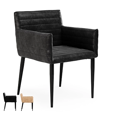 Elegant Veneto Carver Dining Chair 3D model image 1 