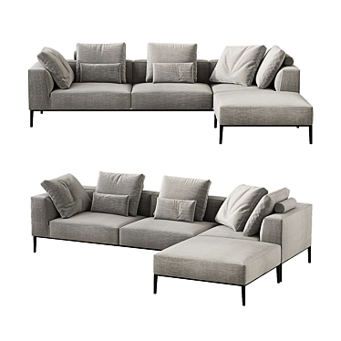 Modern Italian Sofa: Michel Effe 3D model image 1 