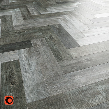 Rona Grey Wood Floor Tile - Enhance Your Space with Elegance 3D model image 1 