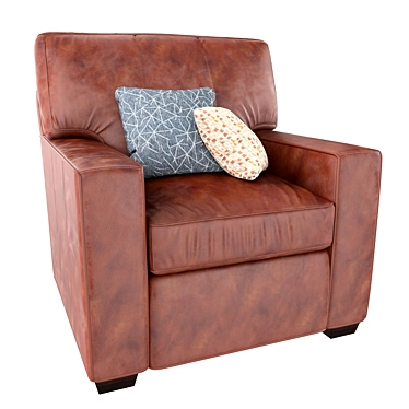 Elegant Leather Chair: Brentwood Square 3D model image 1 