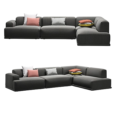 Muuto Connect Modular Sofa: Versatile and Stylish 3D model image 1 