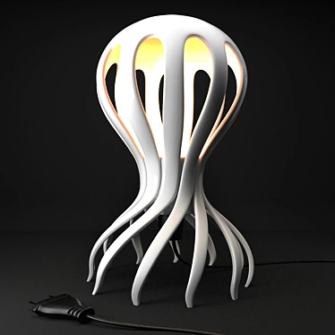 Glowing Jellyfish Lamp 3D model image 1 