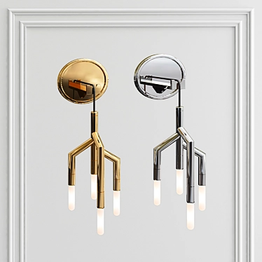 Elegant Rameau Sconce 3D model image 1 