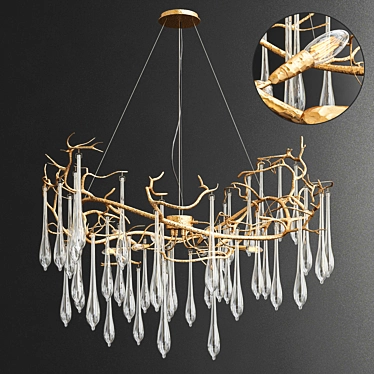 Serip Aqua 8 Lamp Chandelier 3D model image 1 