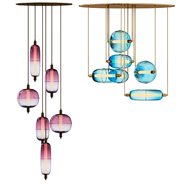 Moirai Crystal Drop Chandelier 3D model image 1 