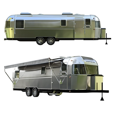 Luxury Airstream Travel Trailers 3D model image 1 