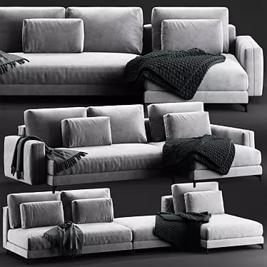 Luxury Rolf Benz 007 Nuvola Sofa Set 3D model image 1 