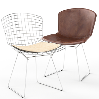 Sleek Steel Bertoia Chair 3D model image 1 