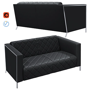 Comfortable Two-Seater VISPO Sofa 3D model image 1 